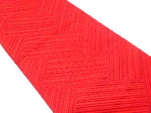 斜め縞に桧垣模様織り出し　名古屋帯